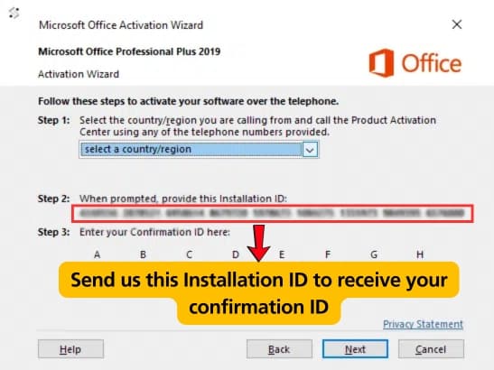 Installation ID Screen